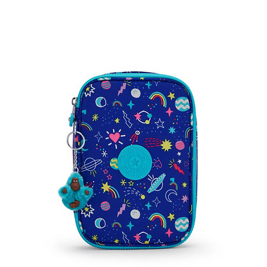 Kipling 100 Pens Printed Case Vesker Blå | NO 1181DF